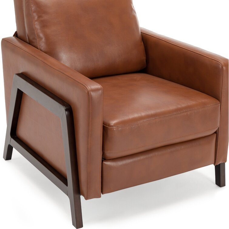 Maxille faux 2025 leather manual recliner